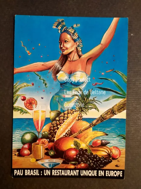 Restaurant PAU BRASIL unique europe PARIS carte postale