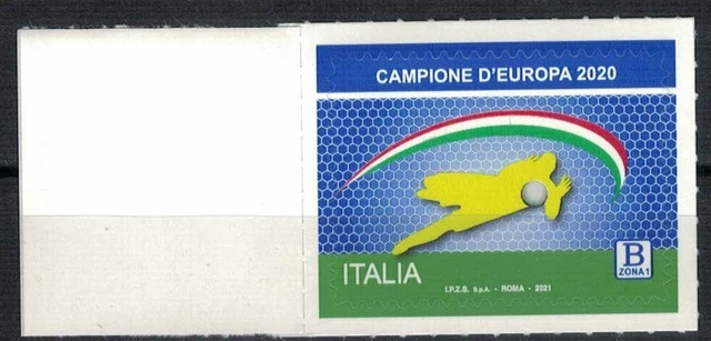 T-shirt Italia Campione D'Europa 2021 &ndash; Blu Royal, 100% Cotone, Originale Italiana