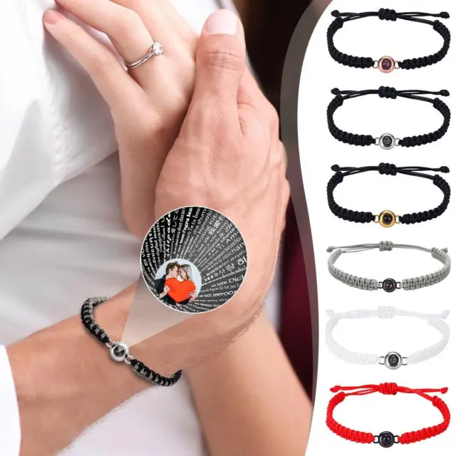 Custom Photo Bracelet Personalized Photo Projection Bracelet Circle Photo  Bracelets For Womens Mens Couple Best Friend | Fruugo BH