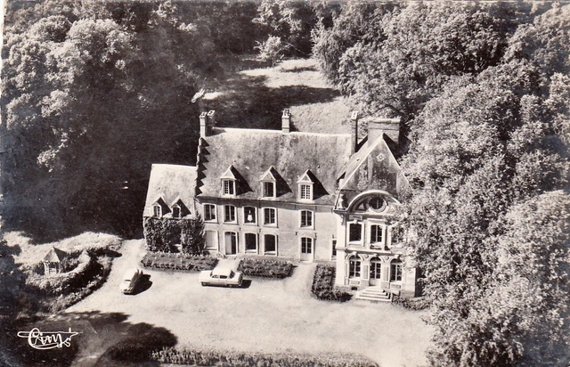 1957 Antique OISE LIRUS Castle Aerial View Stamped Postcard