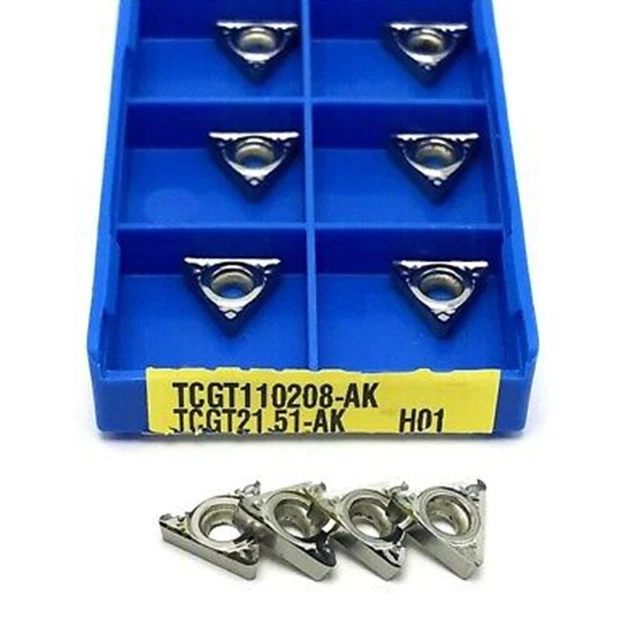 TCGT110208-AK Insert Aluminium Dreheinsatz Dreieck Hohe Griffigkeit Silber