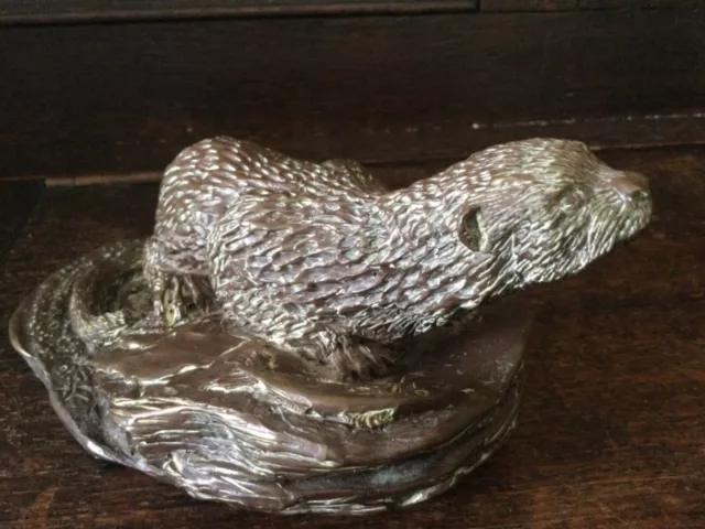 Classic Heredities Ltd Cold Cast Bronze/resin Otter Ornament