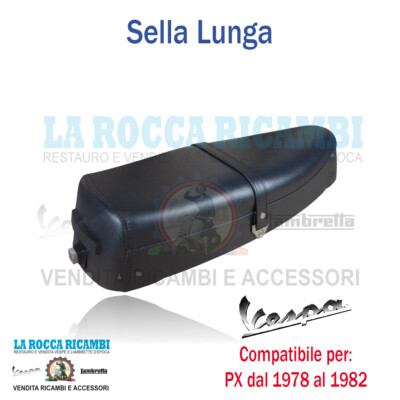 Sella Per Vespa PX 125/150/200 E LML Star 2T - Nero, Made In Italy