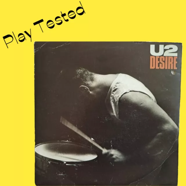 U2  -  Desire:    7" Single,  P/S,  Island Records,  Is 400,  1988,  Vg+