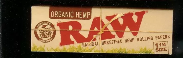 2 PACKS RAW 1 1/4 SIZE ORGANIC HEMP Natural Unrefined Cigarette Rolling Papers