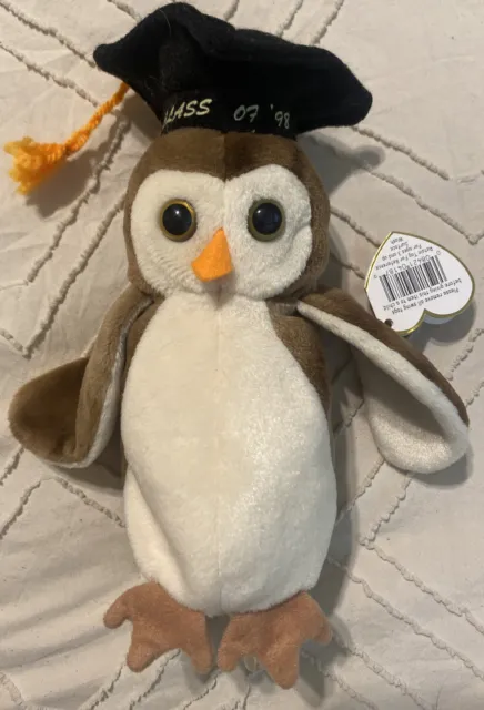 Ty Beanie Babies Rare Wise The Owl with tag