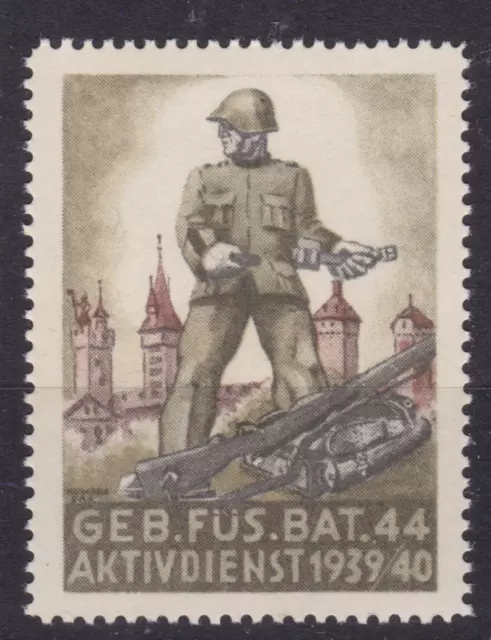 Schweiz. Soldatenmarken. 1939. Gebirgs-Infanterie-Bataillon 44, postfrisch