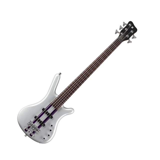 Guitare BASSE 5 Cordes Warwick Corvette TS Racing Silver