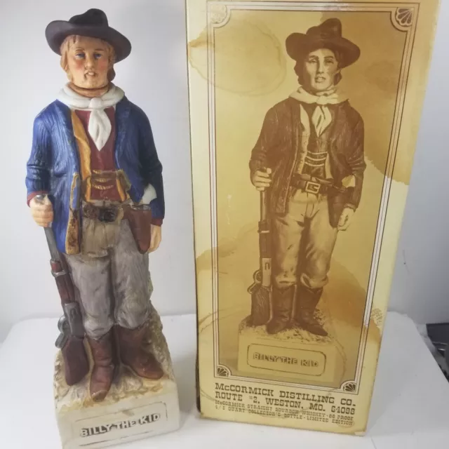 Billy The Kid Limited Edition McCormick Gunfighter Series Whiskey Decanter 1970