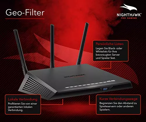 Netgear XR300 Nighthawk Pro Gaming WLAN-Router Dual-Band (2,4 GHz/5 GHz) Gigabit