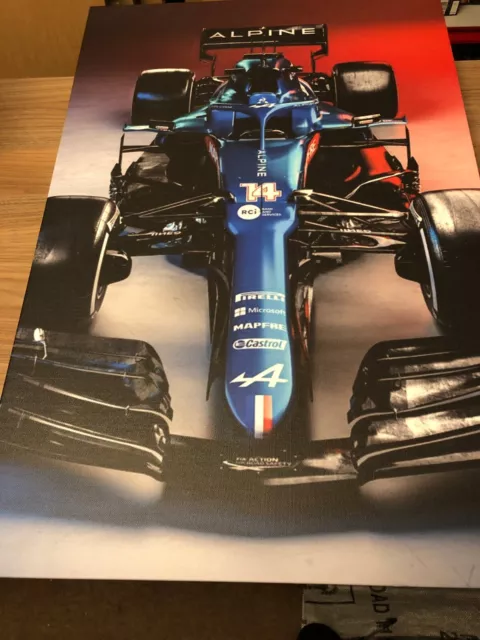 ALPINE A521 2021 Formula One Car Canvas Print - Fernando Alonso
