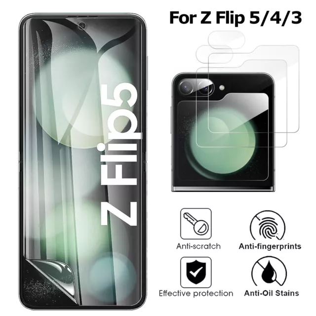 For Samsung Galaxy Z Flip5 4 3 5G HD Hydrogel Screen Protector/Glass Lens Film