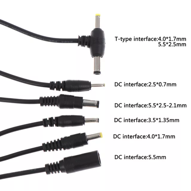 Adapter output power cord DC male plug cable 2.5*0.7/3.5*1.35/4.0*1.7/5.5*H*w Sp