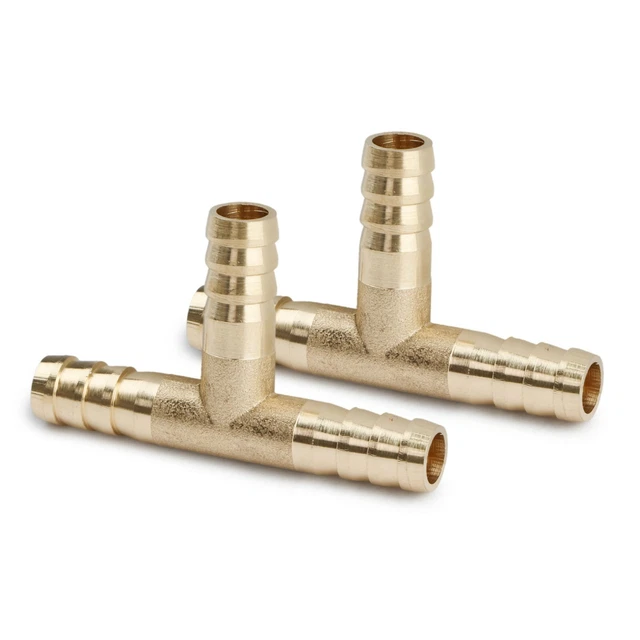 U.S. SOLID BRASS Fitting 5/16" Hose Barb Tee 3 Way TConnector 8mm OD