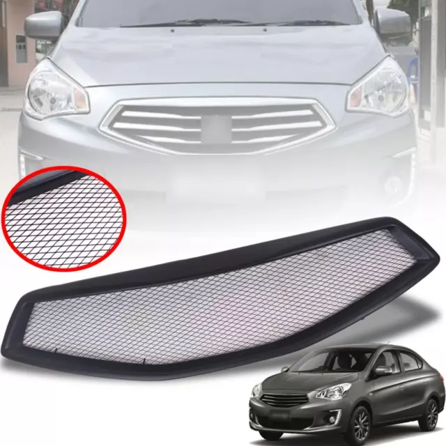 Grill Grille Net Mesh Matte Black V.2 For Mitsubishi Mirage G4 Sedan 2012-2019