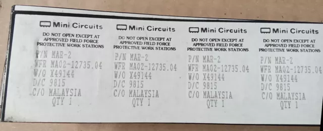 10x MAR-2 Monolotic Amplifier MMIC DC-2GHz Gain 11.0dB (2GHz) 85mil Marking A02 3