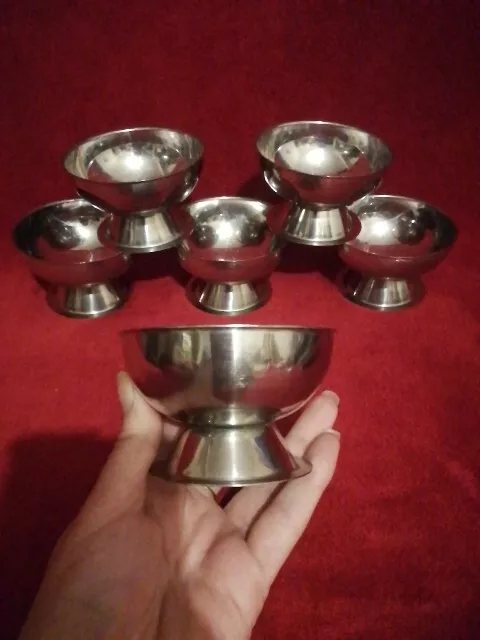 Stainless Steel Sundae Dishes From the 70's x6