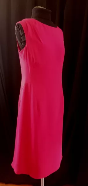 Donna Morgan Women's Rosy Red Pure Silk Lined Sleeveless Dress Size 12