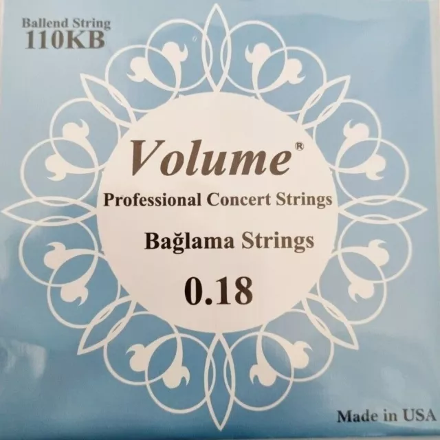 Saz Baglama Volume Professional Teli 0.18 Boncuklu Tel Kisa Sap