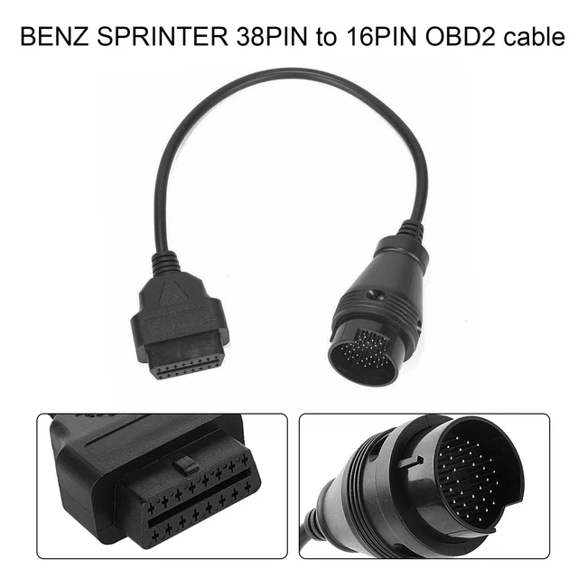 38PIN OBD2 Adapter Cable Car Auto Diagnostic Scanner Connector for Mercedes Benz