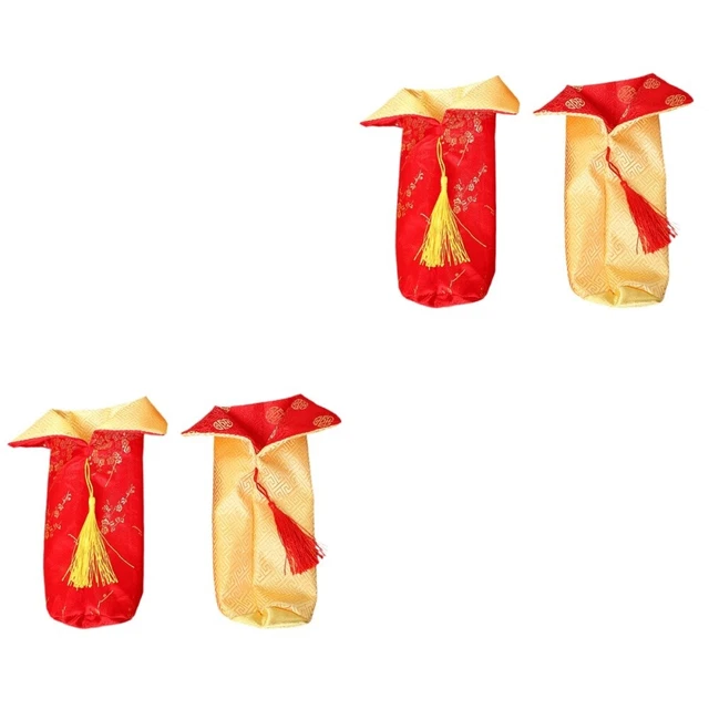4 Pcs De Bouteille De Vin De Robe Chinoise Embouteillée Dîner
