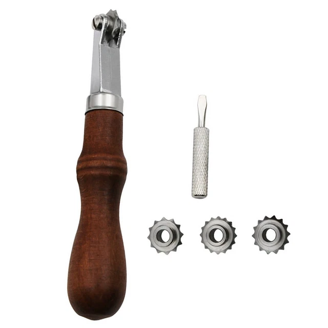 Espacement Roue Cuir Artisanat Kit 1 Set 2.6cm/1.03 " Diamètre 3-6mm Poignée
