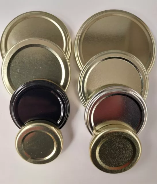 Jam Jar Lids Sample Pack of All Standard Sizes