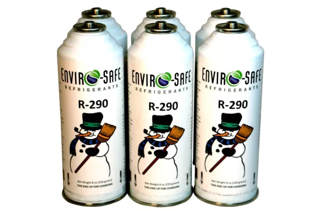 6 CANS R-290 R290 NEW Stand Alone Fridge Freezer (EPA Snap Rule 17) #8000A-6