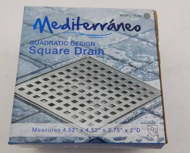 4.5-inch L Square Stainless Steel Shower Drain - ZS-3S Quadratic design