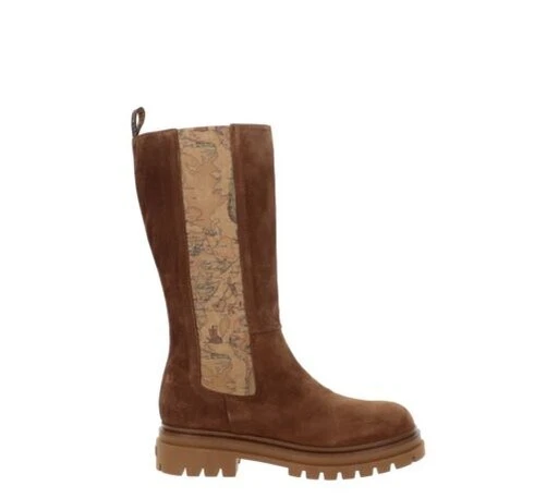 Alviero Martini Chaussures 1775-0009 Bottes Femme en Cuir Fermeture à Glissière