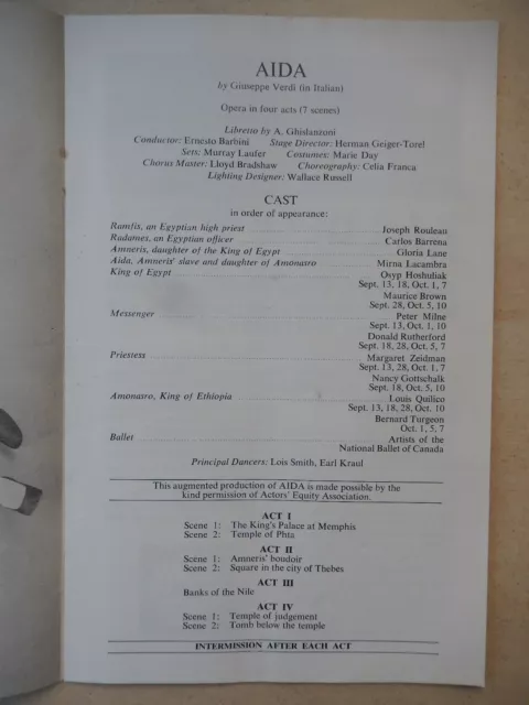 September/October 1968 - O'Keefe Centre Playbill - Canadien Opera Company 3