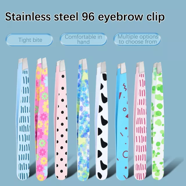 Eyebrow Tweezer Stainless Steel Slanted Eye Brow Clips Beauty Tools Cartoon