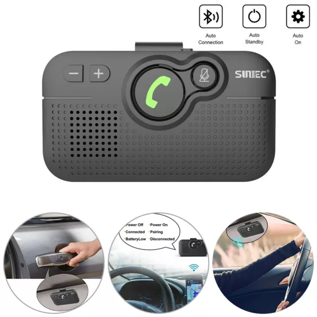 Wireless Bluetooth Handsfree Car Kits Speaker Phone Voice Guidance 650mAh New