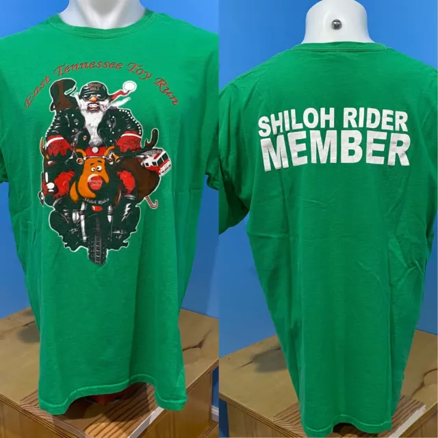 East Tennessee Toy Run T Shirt Size XL VGUC Toys For Tots Shiloh Rider Biker