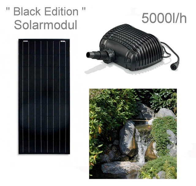 100W SOLAR BACHLAUFPUMPE TEICHPUMPE SOLARPUMPE GARTENTEICHPUMPE esotec