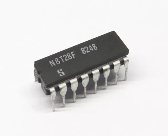 5 Stück N8T28F quad three-state non-inverting bus driver/receiver, Signetics