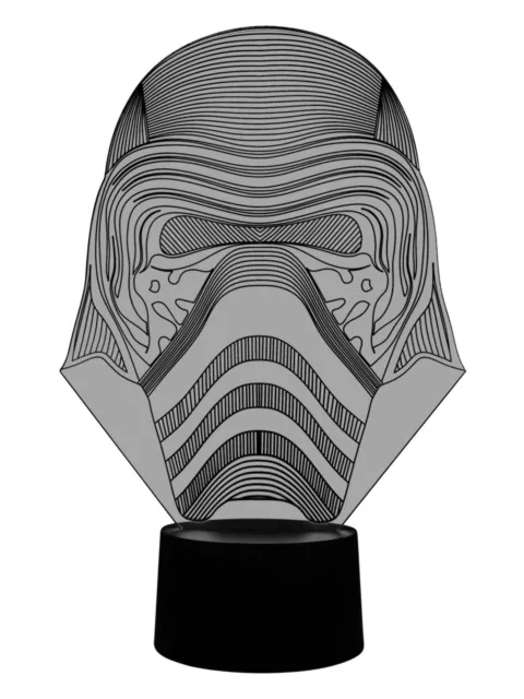 originelle 3D LED-Lampe Kylo Ren Motiv Nachttischlampe Tischlampe Tischleuchte