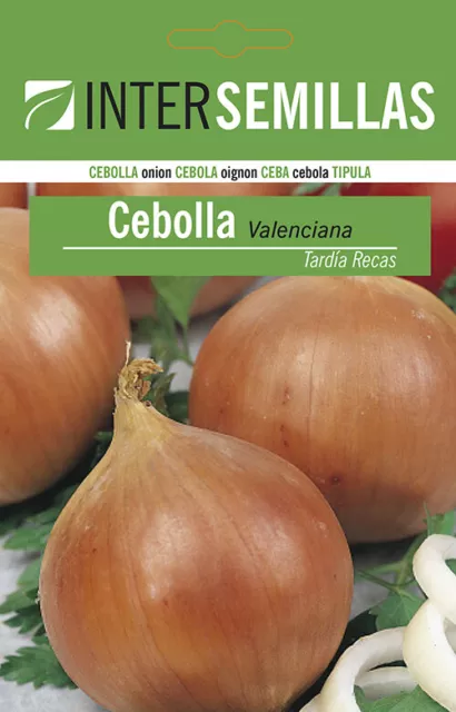 Semillas de cebolla Valenciana Tardia en sobre original certificadas hortalizas