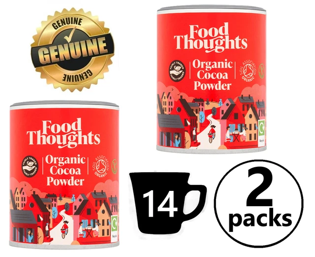 2X FOOD THOUGHTS Organic Cocoa Powder Dairy Free Gluten Free Nut Free ...