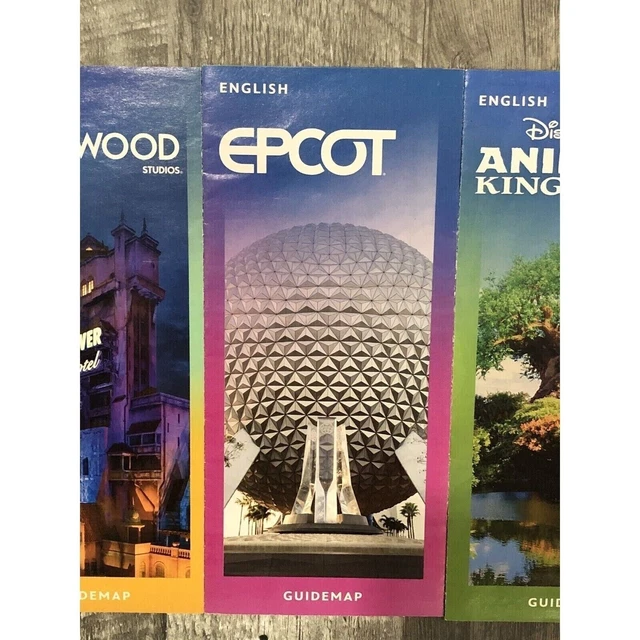 Theme Part Guide Map WALT DISNEY WORLD Theme Park Guide Map EPCOT & HOLLYWOOD STUDIOS ...