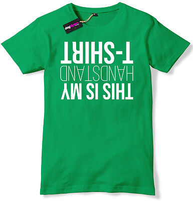 Questo è il mio HANDSTAND T-shirt Da Uomo Ginnastica Divertente Slogan T-shirt