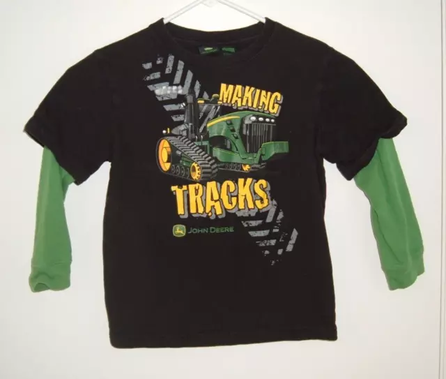 John Deere Making Tracks Youth Toddler Size (5-6) Long Sleeve Shirt