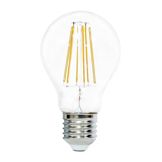 LightMe LED Filament Leuchtmittel Birnenform A60 8W =75W E27 klar warmweiß 2700K