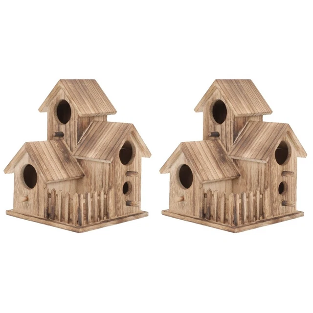 2x Vogel Loch Vogel Holz Vogel Für Papagei Nesting