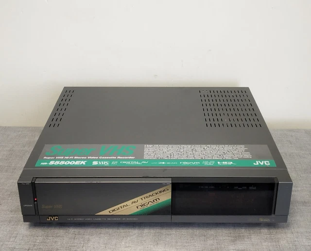 RARE JVC HRS5500EK Super VHS VCR Video Cassette Recorder SVHS Vintage