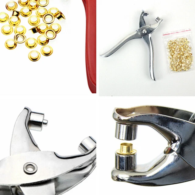 SCRAPBOOK EYELET AND Eyelet Punch Die Tool DIY Manual Tools Kit Leather