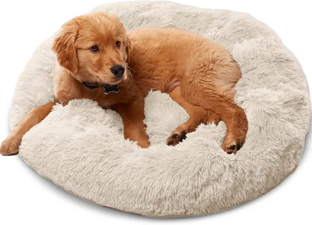 Active Pets Plush Calming Dog Bed, Donut Dog Bed for Small Dogs, Medium & Large,