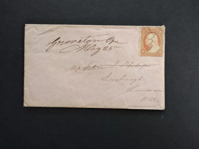 Virginia: Groveton 1858 (circa) #26 Cover, Ms, DPO Prince William Co