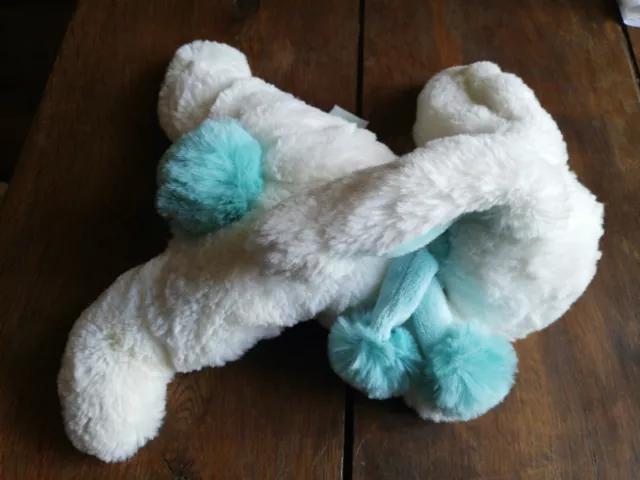 O/ Doudou Et Compagnie Lapin Pompon Blanc Amande Vert DC2683 25 Cm