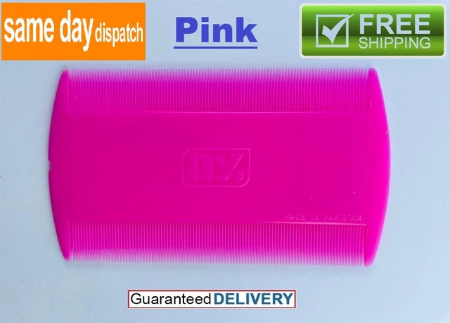 Pink Double Sided Nit CombHead Lice Detection pet dog cat flea pine para pious